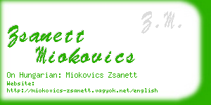 zsanett miokovics business card